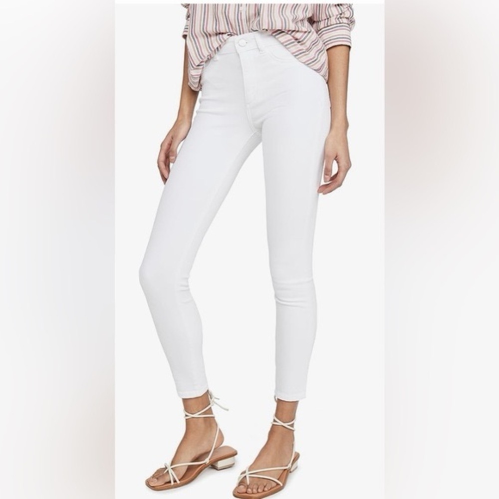 DL1969 Florence Instasculpt white skinny jeans mid rise stretch size 30